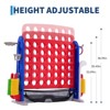 Jumbo 4 in a Row Game - Height Adjustable (2.7-3.2 FT) Outdoor Connect 4 w/Quick Release, Basketball Hoop, Ring Toss & Net - Backyard Party Game - 4 of 4