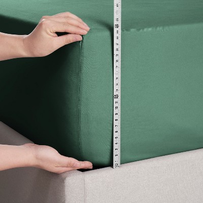 California King Dark Green Microfiber Deep Pocket Fitted Sheet