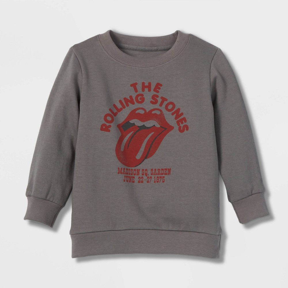 Toddler Boys' The Rolling Stones Printed Sweatshirt - Gray 2T