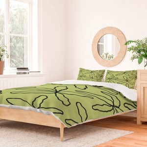 Deny Designs Jae Polgar Party Green King Duvet and Sham Set (2-3pc Set) - 1 of 4