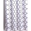 Kate Aurora Montauk Accents 2 Piece White & Gray Trellis Light Filtering Modern Geometric Grommet Top Window Curtains - 3 of 4