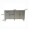 Sideboard Buffet Table Storage Cabinet With 4 Doors And Pine Legs For Kitchen Dining Living Room Bedroom 59.84"L x 15.75"W x 32.48"H - 2 of 2