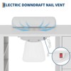 Professional Manicure Table, Nail Desk for Salon Nail Tech Workstation with 2 Drawers, 1 Storage Cabinet 1 Vertical Pull-Out and 4 Shelves - 4 of 4