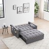 NicBex Modern Pull Out Sofa Bed Velvet Convertible Sleeper Sofa with Side Pockets and Pillows for Living Room - 3 of 4
