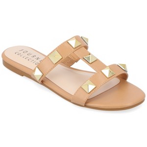 Journee Women's Kendall Flat Sandals - 1 of 4