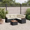 vidaXL Garden Sofa Set Black - 2 of 4