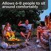 Sunnydaze Outdoor Heavy-Duty Steel Portable Large Round Crossweave Cut Out Fire Pit Ring - 36" - Black - 2 of 4