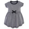 Touched by Nature Baby and Toddler Girl Organic Cotton Short-Sleeve Dresses 2pk, Black Floral, 3 Toddler - 2 of 3