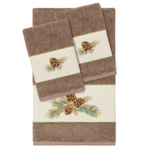 Linum Home Textiles 100% Turkish Cotton PIERRE Embellished Towel Set - 1 of 2