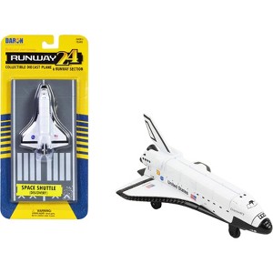 NASA "Discovery" Space Shuttle White "United States" with Runway Section Diecast Model Airplane by Runway24 - 1 of 3