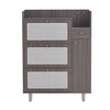 NicBex Modern Shoe Cabinet with 3 Flip Drawers,1 Drawer and Adjustable Shelf for Entryway,Hallway,Living Room - 2 of 4