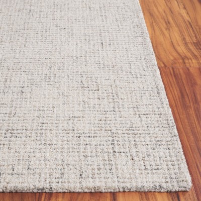 Light Grey and Ivory Hand Tufted Wool Area Rug 3' x 5'