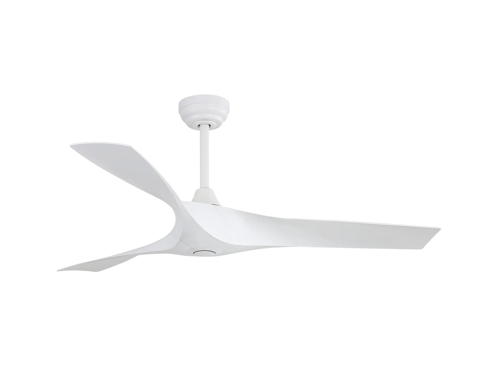 Sofucor 52" ABS Ceiling Fan Adjustable Height 6-Speeds Remote Control Without Light for Indoor and Outdoor White