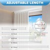 White Tension Curtain Rod No Drill 42 to 115 Inch Adjustable Heavy Duty Black Shower Curtain Rod Bathroom Closet - 4 of 4