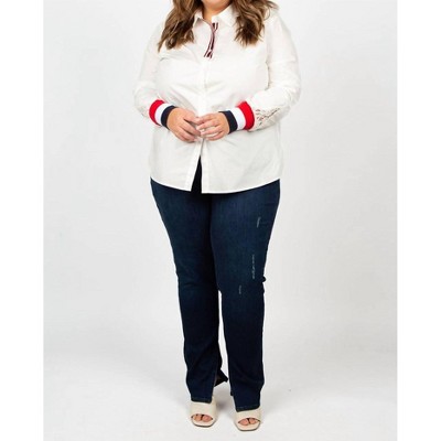 Women's Wrenna Cotton Poplin Shirt - Plus - JOH