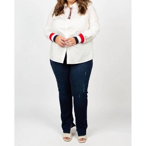 Women's Wrenna Cotton Poplin Shirt - Plus - JOH - 1 of 3