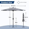 GustoWave Outdoor 9 Ft Patio Umbrella for Pool, Deck, Yard - 4 of 4