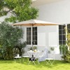 GDFStudio Ella Outdoor 8 Aluminium Ribs Market Umbrella with Crank Lift and Tilt Function - 2 of 4