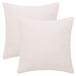 REGALWOVEN Throw Pillow Covers Solid Soft Cushion Pillow Covers for Sofa Living Room 18 x 18 Inch 2 Pcs - 1 of 4