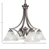 Toltec Lighting Zilo 4 - Light Chandelier in  Graphite with 7" Italian Ice Shade - 2 of 2