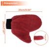 Unique Bargains Car Wash Towel Coral Fleece for Car Cleaning Wiping 9.84"x7.87"x0.39" Red 1 Pc - 4 of 4