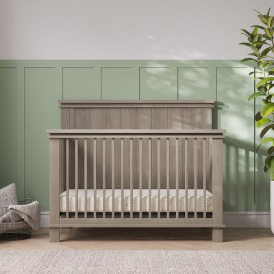 Child Craft Denman Crib, Dresser and Chest Nursery Set, 3-Piece, Includes 4-in-1 Convertible Crib, Dresser and Chest (Crescent Gray)
