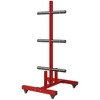 Soozier Olympic Weight Plate Rack for 2 Bars and 2 In. Plates, Barbell Storage Stand with Transport Wheels and Fasteners, 440 lbs. Capacity - 4 of 4