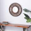 Bohemian Wood Wall Mirror Brown - Olivia & May: Circular Frame, No Assembly Required - 2 of 4