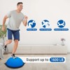 Balance Ball, Exercise Workout Trainer with Non-Slip Base, Resistant Bands, Inflatable Half Yoga Ball , Bonus Foot Pump, Strength Training Equipment - 4 of 4