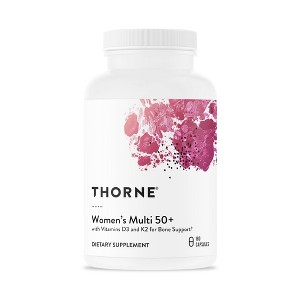 THORNE Women's Multi 50+ - Daily Multivitamin with Vitamins A, B6, B12, C, Zinc & More - Support Heart, Brain, Bone & Immune Health - 180 Capsules - 1 of 4