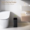 Aoibox Small Bathroom Trash Can, Slim Metal Wastebasket Matte Black Stainless Steel Garbage Bin for Bedroom, Office, Kitchen, Toilet, RV, Desk - 2 of 4