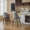 Jojoka Mid Century Bar Chairs with Back & Wood Legs - 4 of 4
