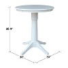 International Concepts 30" Round Top Pedestal Table - 34.9"H - 4 of 4