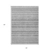 Gray Silver And Charcoal Striped Washable Indoor Outdoor Area Rug - 3 of 4