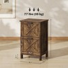 Aghana Digitals Rustic Brown 2-Drawer File Cabinet with Barn Door Design, Adjustable Bars for - 3 of 4