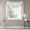 Diamond Pattern Tassel Trim Draping Window Valance, Lightweight Fabric Soft Sheer Valance for Elegant Decor Style - 3 of 4