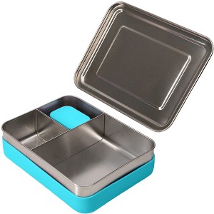 WeeSprout 18/8 Stainless Steel Bento Box - 3 Compartment Lunch Box, for Kids & Adults - 1 of 4
