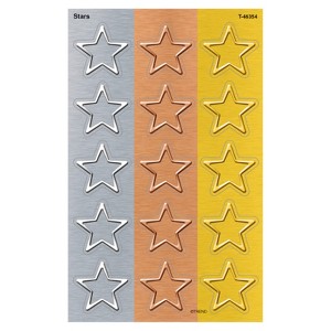 Trend I ? Metal Stars superShapes Stickers - Large, 120 Count (Pack of 6) - 1 of 1