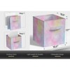 FONTOI 6PCS Storage Cubes, Foldable Tie Dye Storage Bins, Toy Box, Clothes Storage Organizer, Organizing Cubbies, Pink, 10.5"*11"*10.5" - 3 of 4