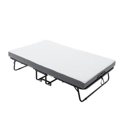 Bellemave Folding Bed with Mattress, SPortable Foldable Bed with Storage Cover,black