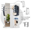 Lyngins 360° Rotating 69"x16" Full Length Mirror with Hook Storage Rack Coat Rack, Rubberwood Full Body Mirror, Floor Mirror/Standing Mirror - 3 of 4