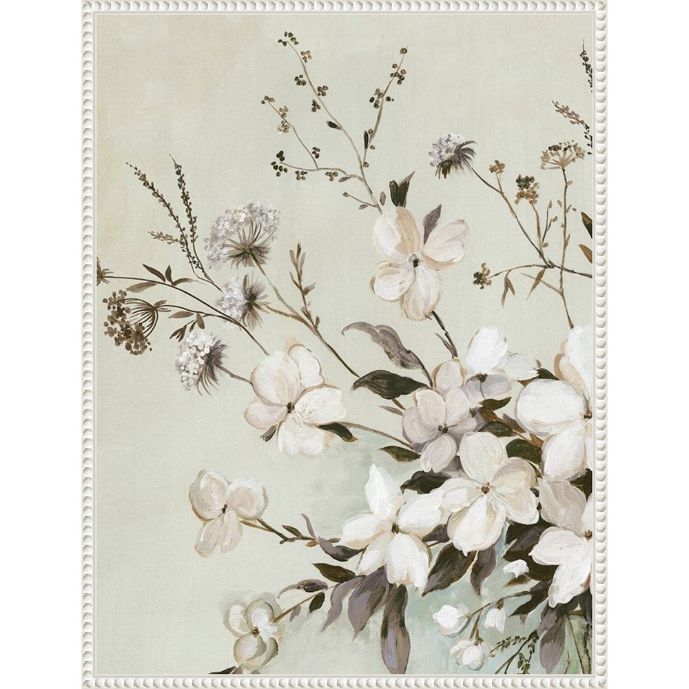 Photos - Other Decoration Amanti Art 23"x30" Autumn Bouquet I by Asia Jensen: Traditional Style, White Frame, Botanical Lithograph