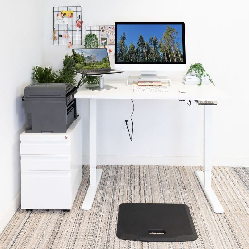 Mount-It! Height Adjustable Electric Sit-Stand Desk, 176 Lbs. Capacity, 47.5" W x 29.5" D x 1" H, 3 of 10