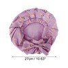 Unique Bargains Women Double Layer Gilded Bow Shower Cap 1 Pc - 2 of 3