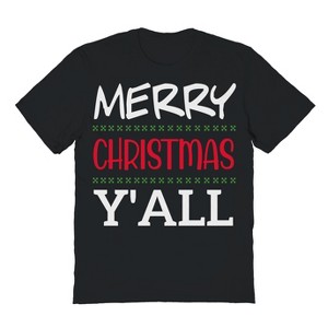 Rerun Island Men's Christmas Merrychristmas Short Sleeve Graphic Cotton T-Shirt - 1 of 1