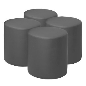 Regency,Logan Round Vinyl Ottoman (Set of 4) - 1 of 3