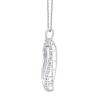GILDED 1/2 Carat Total Weight Natural Round-Cut Diamond Heart Pendant Necklace in Sterling Silver, 18-inch Chain - 3 of 4