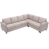 VYNXARIA Sleeper Sofa, 2 in 1 Pull Out Couch Bed,6 seater sofa bed,L Shaped Sleeper Sectional Sofa Couch,Riveted sofa,Beige - 4 of 4