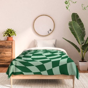 Deny Designs Mariamariacreative Play Checkers Sage Twin/Twin XL Comforter and Sham Set (2-3pc Set) - 1 of 4
