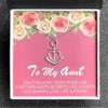 Aunt Greeting Card Sterling Silver Anchor Heart Necklace Women Ginger Lyne Collection - 3 of 4